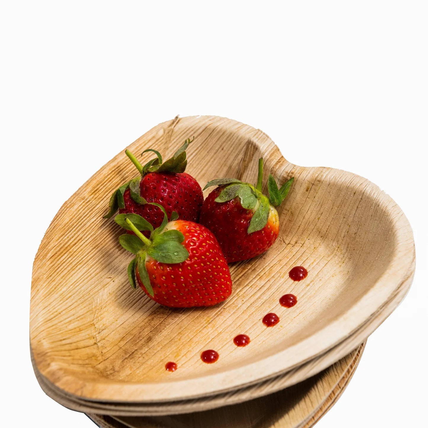 16.5cm Palm Leaf Heart Shaped Bowls